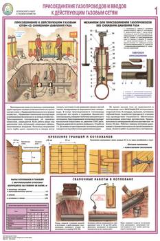 ПС22 Безопасность работ в газовом хозяйстве (бумага, А2, 4 листа) - Плакаты - Газоопасные работы - Магазин охраны труда ИЗО Стиль